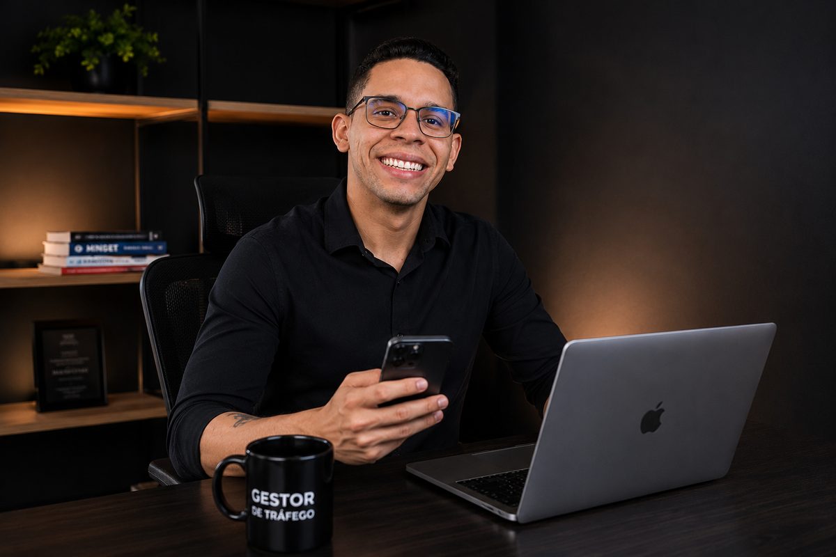 Victor Rocha no escritório